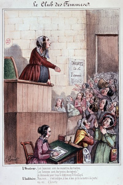1848 Devrimi sırasında Mouffetard Street Kadınlar Kulübü by Unknown artist