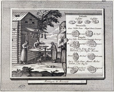 Muscovia madeni paraları ve kunduracı by Unknown artist
