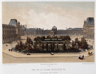 Napolyon III Meydanı ve Tuileries Sarayı by Unknown artist