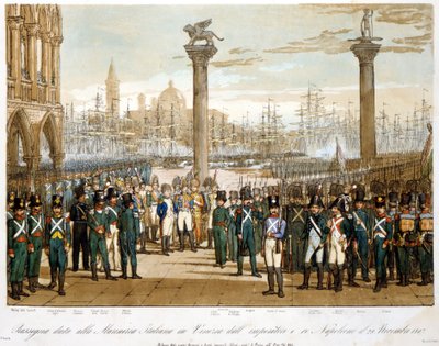 Napolyon I İtalyan donanmasının önünde 29 Kasım 1807
