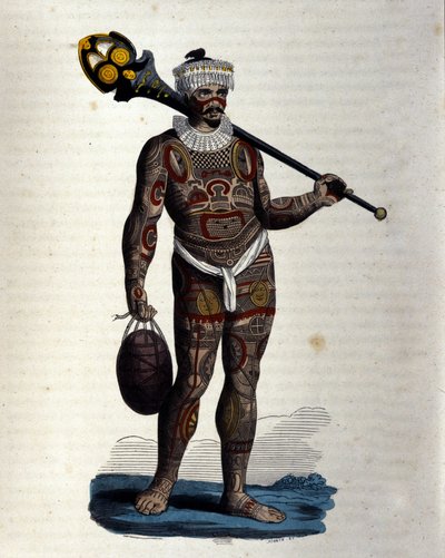 Nuku-Hiva (Markiz Adası) yerlisi. by Unknown artist