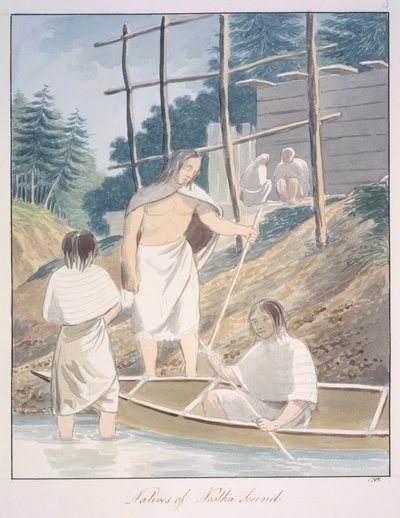 Nootka Sound Yerlileri, 1843-50 dolayları (suluboya) by Unknown artist