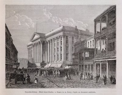 New Orleans (New Orleans): Hotel Saint-Charles (Saint Charles) - “Le tour du monde”da, 2. dönem 1876 by Unknown artist