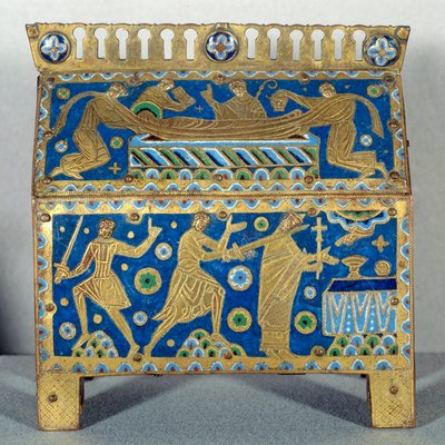 Sanat objesi: Emaye avı, altın ve bakır, Canterbury başpiskoposu Saint Thomas Becket (1118-1170) tarafından. 29/12/1170 tarihinde Archeveque