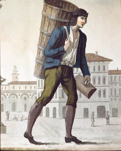 Eski ticaret: sütçü (litografi by Unknown artist
