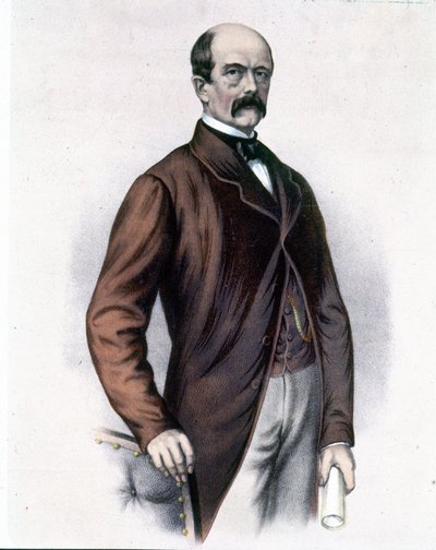 Otto, Prens von Bismarck (1815 - 1898), Alman devlet adamı. by Unknown artist