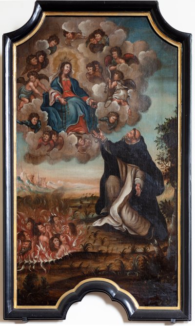 Leydimiz tespihi Aziz Dominic'e veriyor by Unknown artist