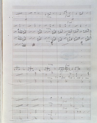 Waverley opus 1 için nota sayfası, Hector Berlioz tarafından uvertür by Unknown artist