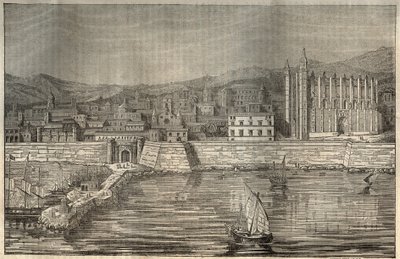 Palma de Mayorka, Mayorka (Mayorka), Balear Adaları - 1837 oyma by Unknown artist