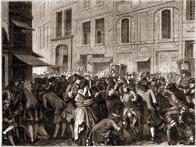 Paris IV bölgesi - La rue Quincampoix en 1720 a l