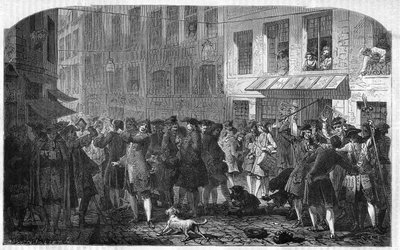 Paris IV bölgesi - La rue Quincampoix en 1720 a l