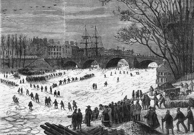 Paris Ocak 1868: La Seine, Pont - Neuf