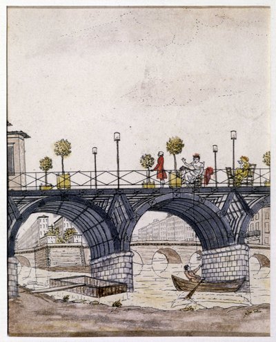 Paris: Sanat Köprüsü, 19. yüzyılda by Unknown artist