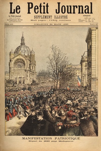 Madagaskar için 200. alayın başlangıcı için Paris