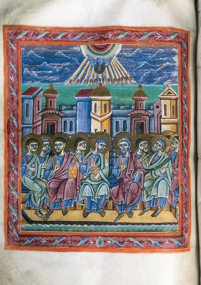 Petecost, el yazmasından by Unknown artist