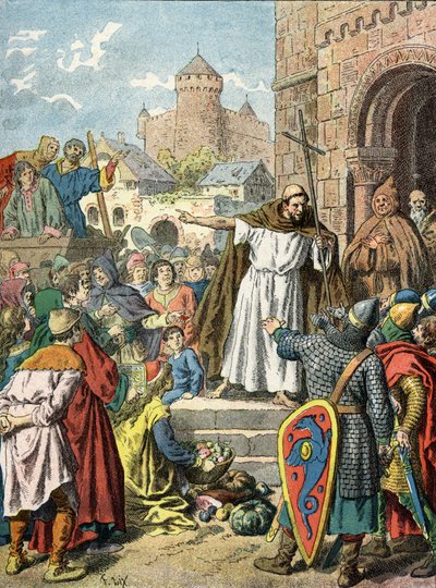 Ermiş Petrus Haçlı Seferini Vaaz Ediyor by Unknown Artist