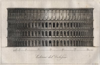 Plan Exterieur du Colisee - Roma
