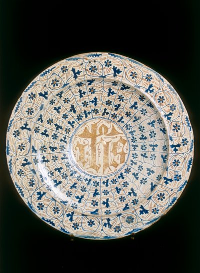 Kristalize monogramlı plaka, Valencia üretimi by Unknown artist