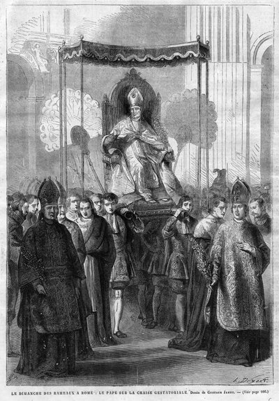 Papa Pius IX (1835-1914) sedia gestatoria