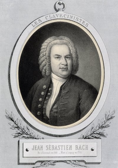 Madalyonlu portre Jean Sebastien Bach (Johann Sebastian Bach) by Unknown artist