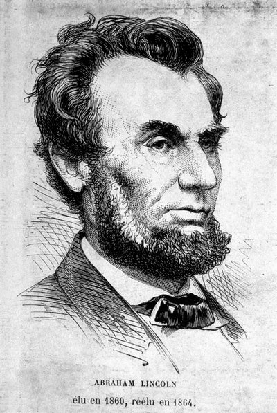Amerikan Başkanı Abraham Lincoln'ün Portresi (1809 - 1865). by Unknown artist
