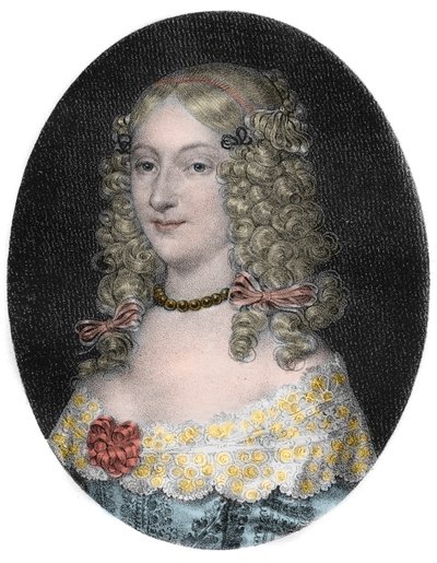 Anne-Genevieve de Bourbon-Conde portresi (1619-79) Longueville Düşesi - Anne Genevieve de Bourbon Conde portresi (Anne-Genevieve de Bourbon-Conde), Longueville Düşesi (1619-1679) 19. yüzyıl gravürü by Unknown artist