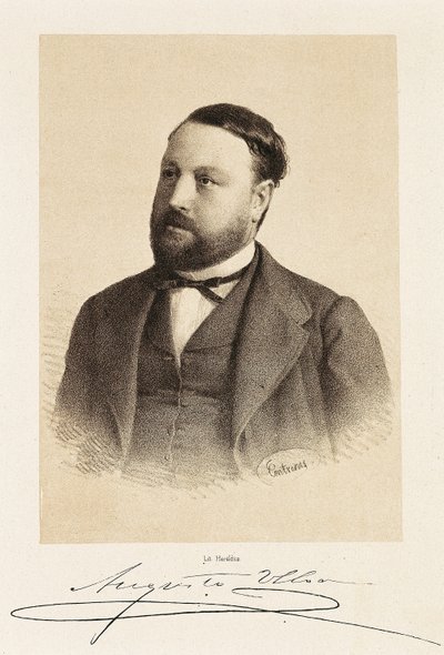 Augusto ULLOA (1823-1879), İspanyol politikacı portresi. Gravür Madrid, Ulusal Kütüphane. by Unknown artist