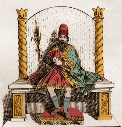 Toskana III Boniface Portresi (985-1052) Canossa ve Toskana Marquis - Boniface III, Toskana Uçbeyi veya Canossa Boniface - Bonifacio III di Canossa (o Bonifacio IV di Toscana) 1861 gravürü by Unknown artist