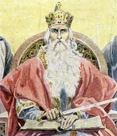 Charlemagne portresi - gravür by Unknown artist