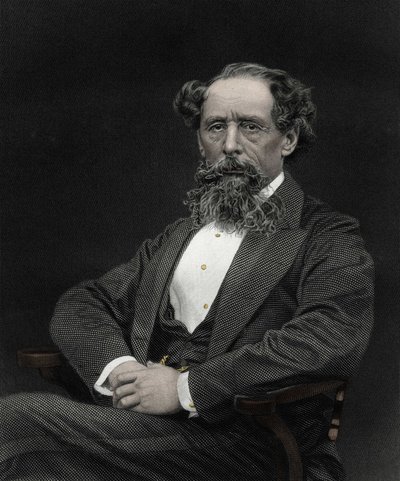 Charles Dickens (1812-1870), İngiliz yazar. by Unknown artist