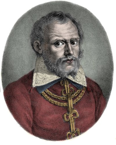 Cypriano de Rory veya Cypriano de Rory (1515-1565) Flaman bestecinin portresi. by Unknown artist