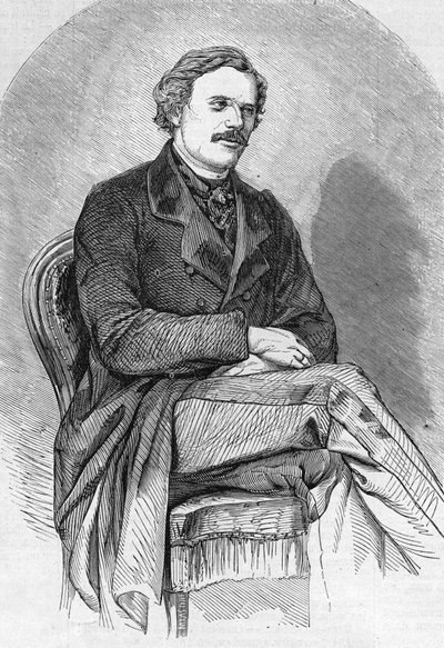 Daniel Dunglas Home (1833-1886) orta boy tartanın portresi. by Unknown artist