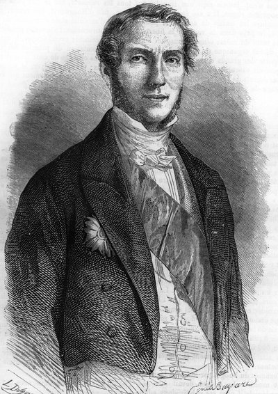 Edouard Drouyn de Lhuys (1805-1881), Fransız diplomat ve politikacı portresi. by Unknown artist
