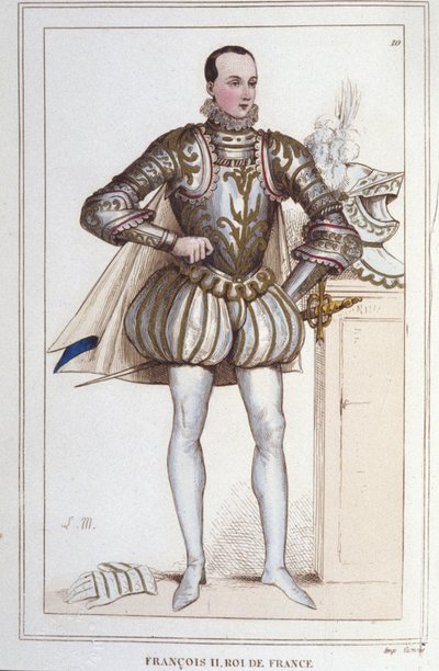 François II'nin portresi (1544 - 1560), Fransa Kralı 1830'dan kalma gravür by Unknown artist