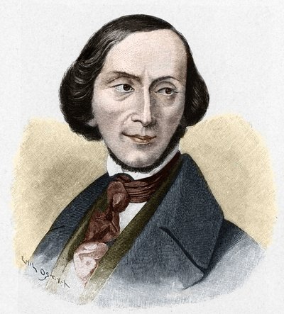 Hans Christian Andersen (1805-1875), Danimarkalı yazar. by Unknown artist
