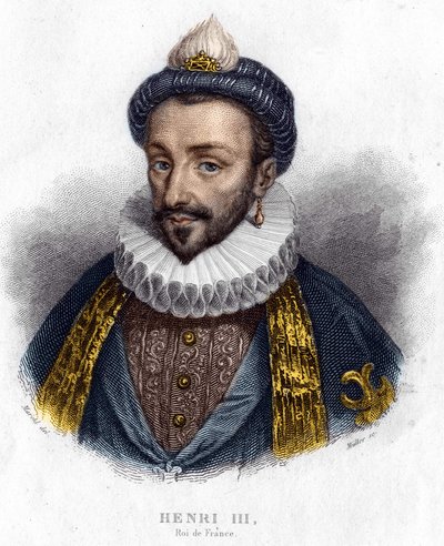 Henry III (1551 - 1589), 19. yüzyıl oyma Fransa Kralı portresi by Unknown artist
