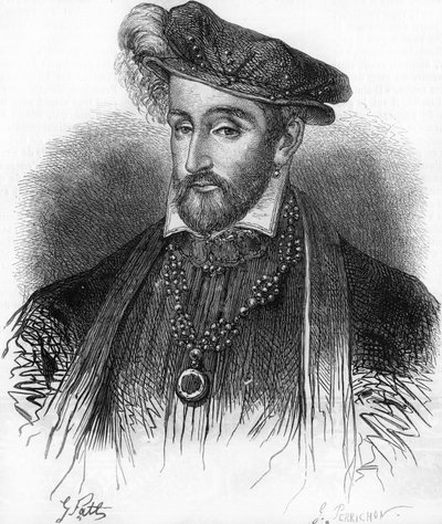 19. yüzyılın gravürü, Fransa Kralı II. Henry