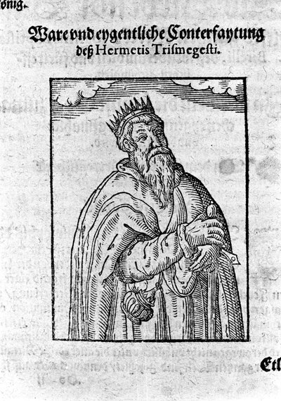Hermes Trimegiste (Trismegistus), astrolog portresi. Giovanni Battista Birelli