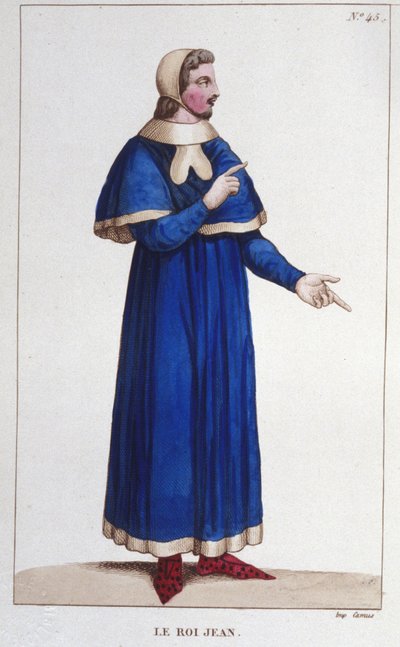 John II İyi Portresi (1319-1364), Fransa Kralı 1830 gravür by Unknown artist
