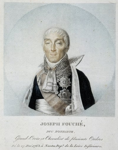 Joseph Fouché, Otranto Dükü, Grand Cross ve birkaç düzenin şövalyesinin portresi by Unknown artist