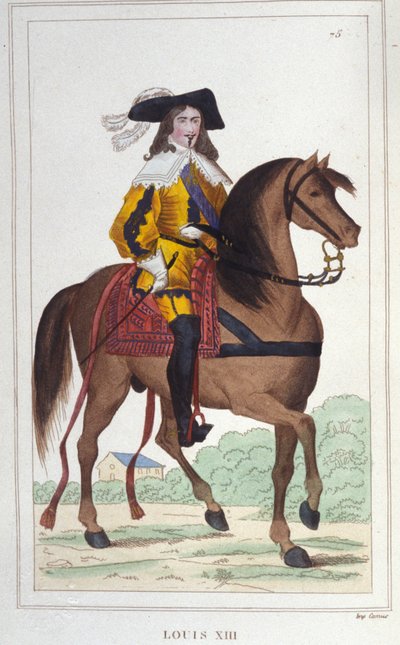 Louis XIII (1601 - 1643), Fransa Kralı 1830 gravür portresi by Unknown artist