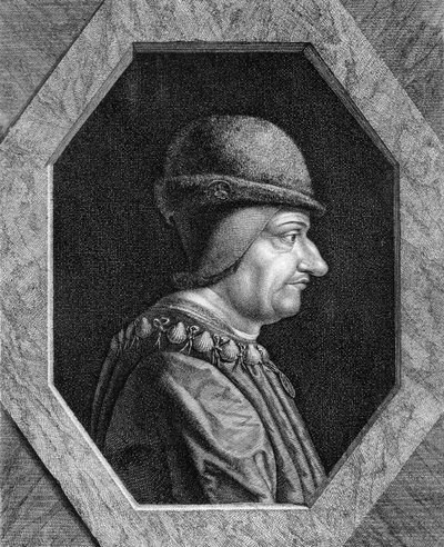 Fransa Kralı Louis XI (1423 - 1483) portresi. by Unknown artist