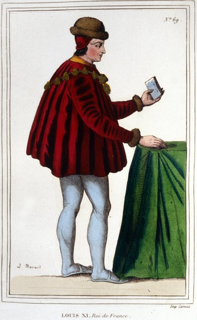 Fransa Kralı Louis XI (1423 - 1483) portresi. by Unknown artist