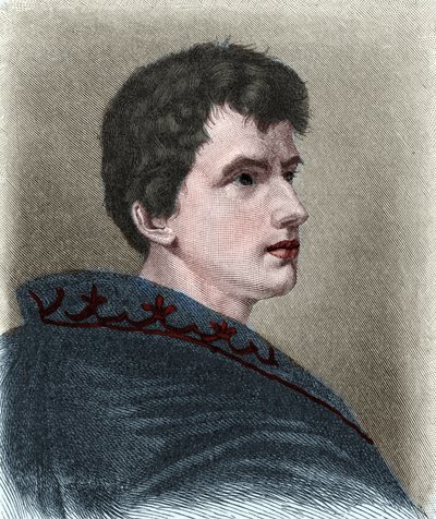 Ludwig Joachim von Arnim dit Achim von Arnim (1781-1831), Alman romancı, köşe yazarı, oyun yazarı ve romantik şairin portresi. by Unknown artist