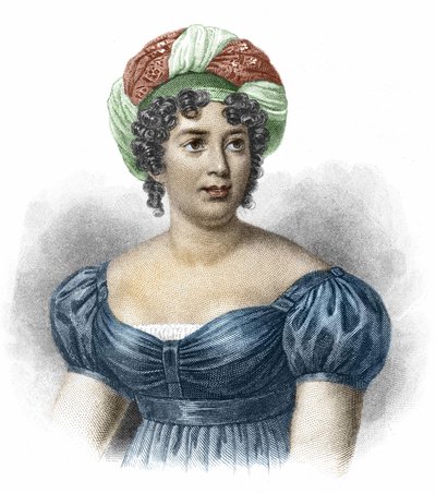 Madame de Staël (1766-1817), Harflerin Kadını Portresi by Unknown artist