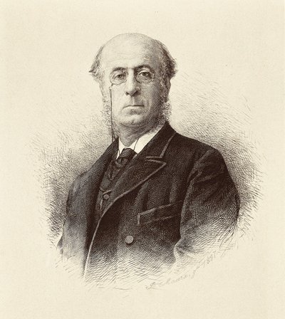 Manuel SILVELA Y LA VIELLEUZE (1830-1892), İspanyol politikacı portresi. Madrid. Milli Kütüphane Gravür. by Unknown artist