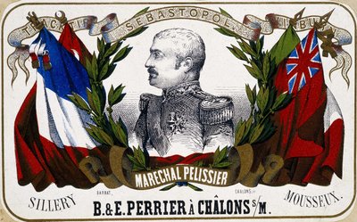Şampanya etiketli Maréchal Pelissier