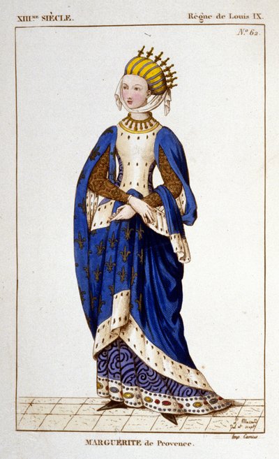 Marguerite de Provence (1221 - 1295), Fransa Kraliçesi'nin portresi. by Unknown artist
