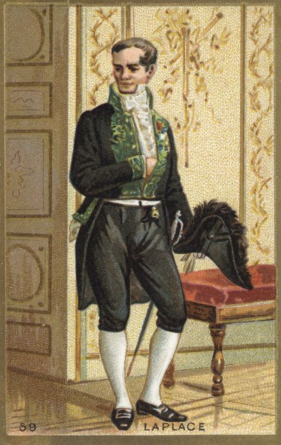 Marquis Pierre Simon de Laplace (1749-1827), Fransız astronom, matematikçi ve fizikçi portresi. 19. yüzyılın kromolitografisi. by Unknown artist