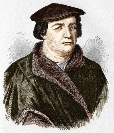 Martin Luther, Alman Protestan ilahiyatçı ve reformcu portresi. by Unknown artist